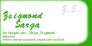 zsigmond sarga business card