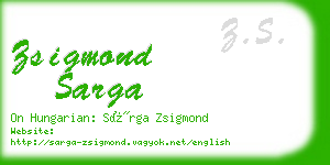 zsigmond sarga business card